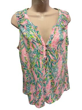 1591 / Lilly Pulitzer Essie Unicorn of The Sea Tank Top Women’s Size Large